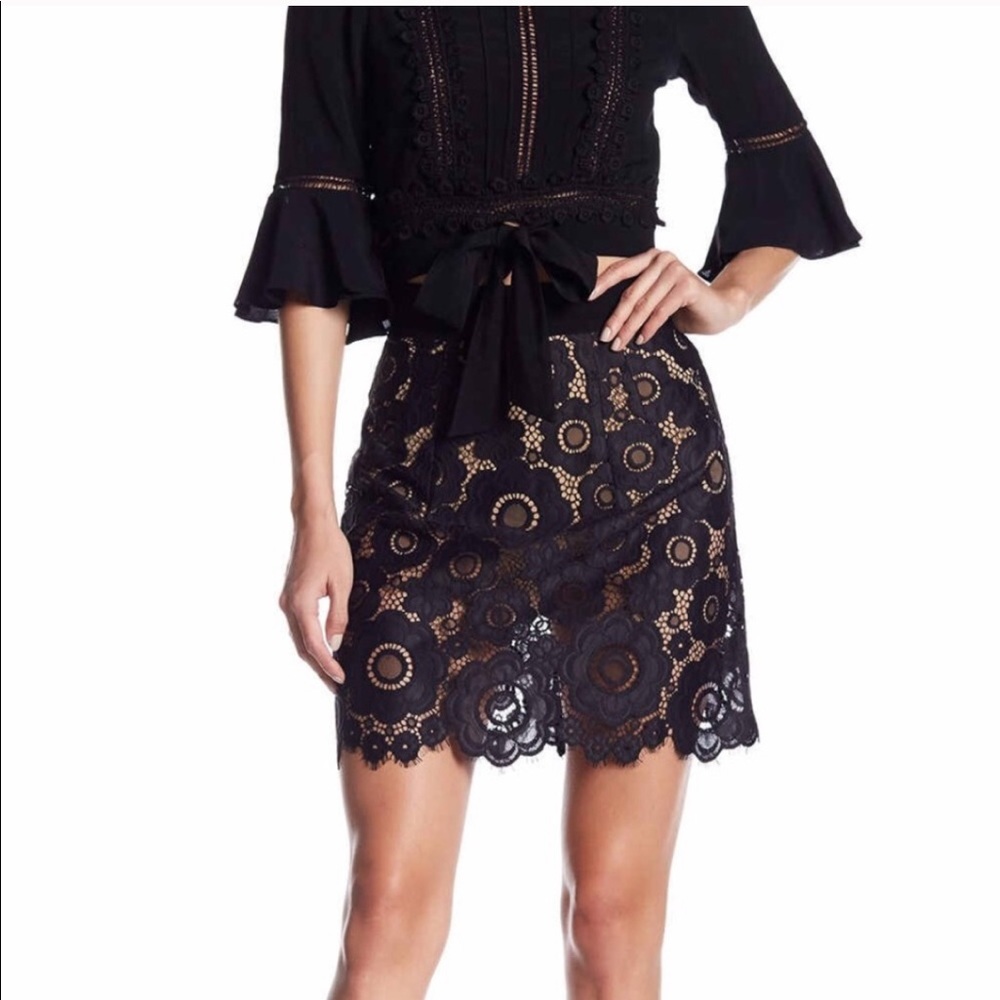 For love and lemons Sonja floral lace skirt